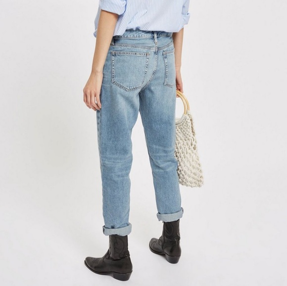 Topshop Denim - Topshop Hayden Light Button Fly Boyfriend Jeans